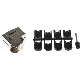 TE Connectivity ADK Series Zinc Angled D-Sub Backshell, 9 Way Strain Relief 1478763-9