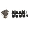 TE Connectivity ADK Series Zinc Angled D-Sub Backshell, 9 Way Strain Relief 1478763-9