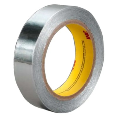 3M Conductive Metallic Tape Aluminium Foil, 12mm Width, 55m Length, 0.08mm Thickness, Acrylic Adhesive, 149°C 431 12MMX55M