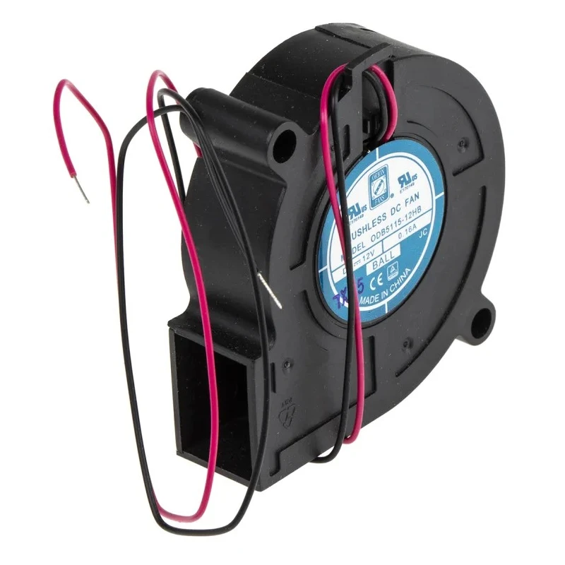 RS PRO DC Brushless Centrifugal Blower Fan 12V DC 4.2 CFM 5500 RPM IP55 Rated 144-4136