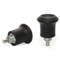 RS PRO M8 x 0.75 mm Index Bolt, 30 mm Long, Matt Zinc Plated Stainless Steel Thermoplastic Knob 144-3681