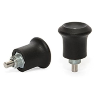 RS PRO M8 x 0.75 mm Index Bolt, 30 mm Long, Matt Zinc Plated Stainless Steel Thermoplastic Knob 144-3681