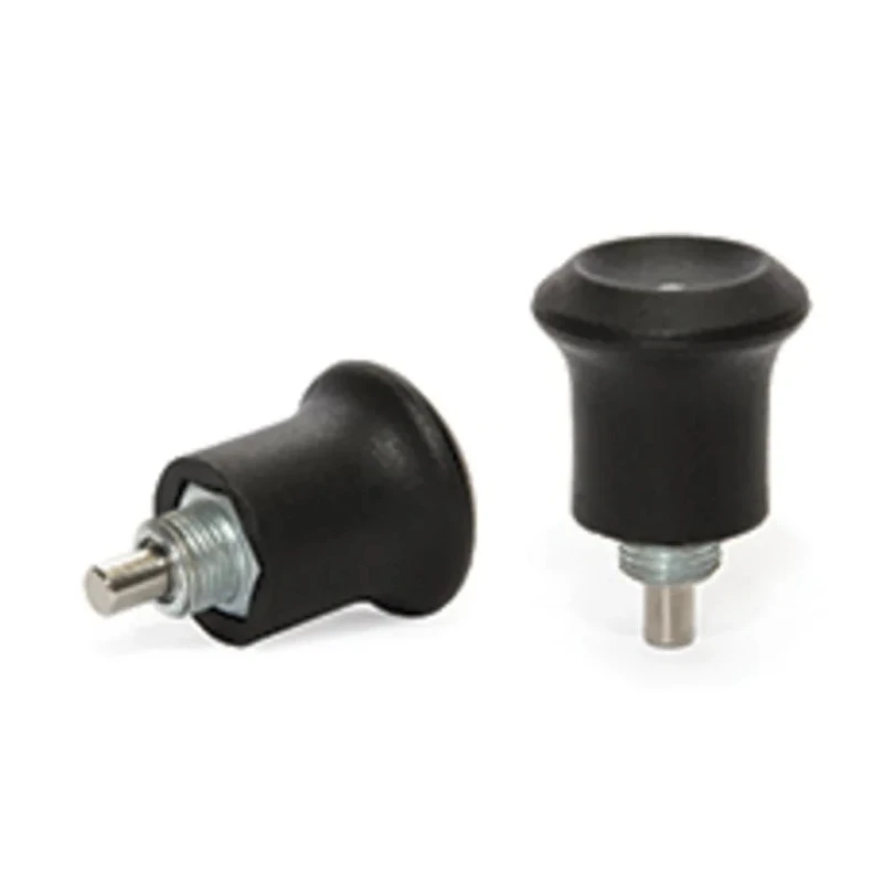 RS PRO M8 x 0.75 mm Index Bolt, 30 mm Long, Matt Zinc Plated Stainless Steel Thermoplastic Knob 144-3681