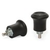 RS PRO M8 x 0.75 mm Index Bolt, 30 mm Long, Matt Zinc Plated Stainless Steel Thermoplastic Knob 144-3681