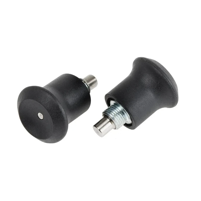 RS PRO M8 x 0.75 mm Index Bolt, 30 mm Long, Matt Zinc Plated Stainless Steel with Thermoplastic Knob 144-3685
