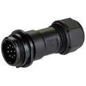 RS PRO Industrial Circular Connector, 9 Contacts, Cable Socket Male, Threaded Coupling, IP68, 5A, 400V, Polyamide 144-4163