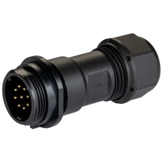 RS PRO Industrial Circular Connector, 9 Contacts, Cable Socket Male, Threaded Coupling, IP68, 5A, 400V, Polyamide 144-4163