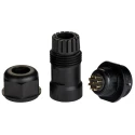 RS PRO Industrial Circular Connector, 9 Contacts, Cable Socket Male, Threaded Coupling, IP68, 5A, 400V, Polyamide 144-4163
