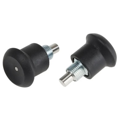 RS PRO M10 x 1 mm Index Bolt, 35 mm Long, Matt Zinc Plated Stainless Steel Body, Thermoplastic Knob 144-3686