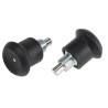 RS PRO M10 x 1 mm Index Bolt, 35 mm Long, Matt Zinc Plated Stainless Steel Body, Thermoplastic Knob 144-3686