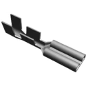 TE Connectivity FASTON .110 Black Uninsulated Female Spade Connector Crimp Terminal 2.79 x 0.51 mm Tab Size 22 AWG 42068-1