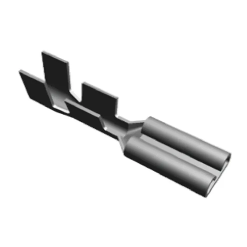 TE Connectivity FASTON .110 Black Uninsulated Female Spade Connector Crimp Terminal 2.79 x 0.51 mm Tab Size 22 AWG 42068-1