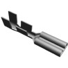 TE Connectivity FASTON .110 Black Uninsulated Female Spade Connector Crimp Terminal 2.79 x 0.51 mm Tab Size 22 AWG 42068-1