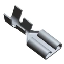 TE Connectivity FASTON .250 Black Uninsulated Female Spade Connector Crimp 6.35mm Tab Width 0.81mm Thickness 170213-2