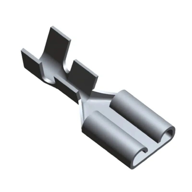 TE Connectivity FASTON .250 Black Uninsulated Female Spade Connector Crimp 6.35mm Tab Width 0.81mm Thickness 170213-2