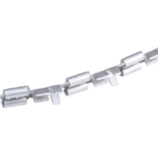 RS PRO FASTON .250 Silver Uninsulated Female Spade Connector Crimp 6.35 x 0.81 mm Tab Size 18 AWG to 14 AWG 41274