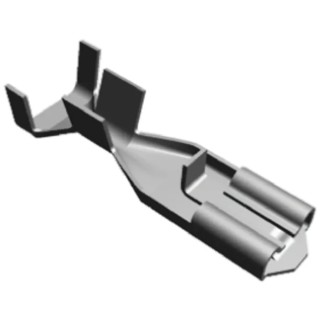 TE Connectivity Positive Lock .187 Mk II Black Uninsulated Female Spade Connector, Crimp Termination, 4.75 x 0.51 170326-1