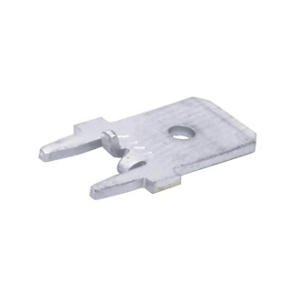 TE Connectivity FASTON .250 Black Uninsulated Male Spade Connector Solder Termination 6.35 x 0.84 mm Tab Size 63849-1