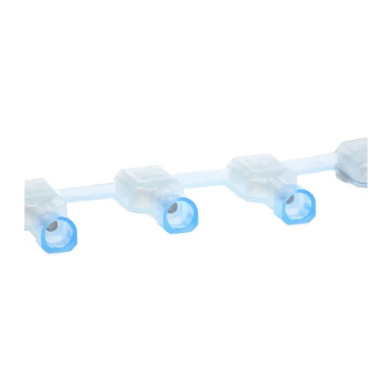 RS PRO Ultra-Fast Plus .250 Blue Insulated Female Spade Connector Crimp 6.35 x 0.81 mm Tab Size 16 AWG to 14 3-520406-2