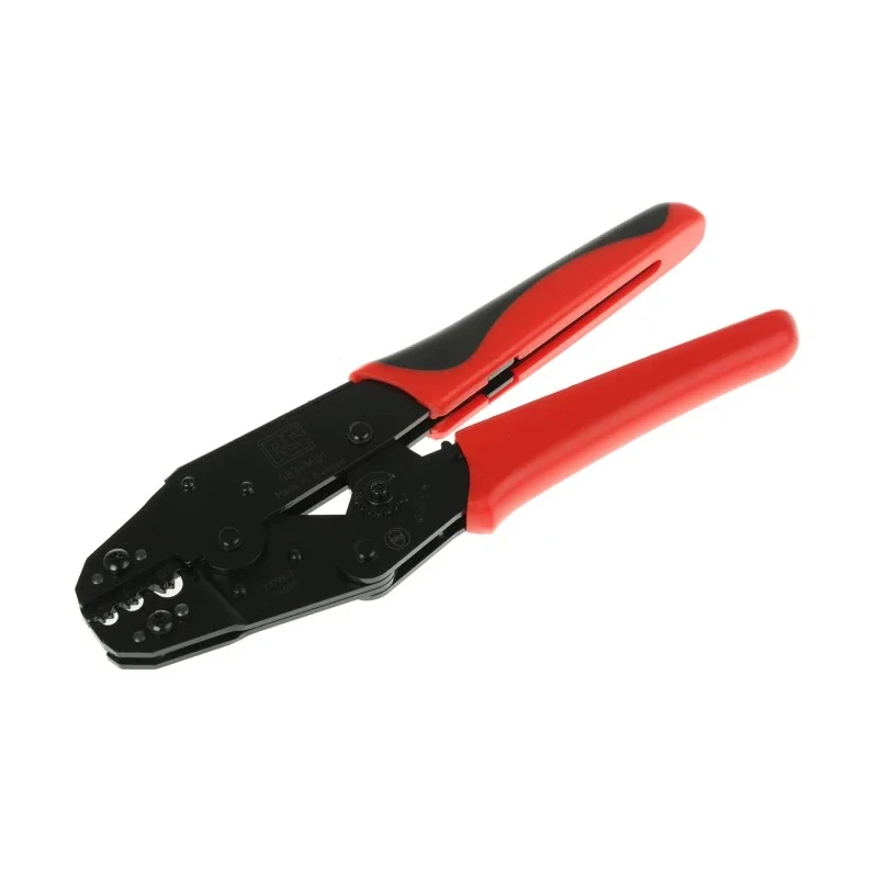 RS PRO Hand Crimp Tool for Tubular Cable Lug 4-10 mm2 / AWG 12-8, Adjustable Ratchet, 200mm Length 683-1601