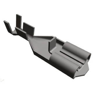TE Connectivity Positive Lock .250 Mk II Black Uninsulated Female Spade Connector Crimp 6.35 x 0.81 mm 170328-1