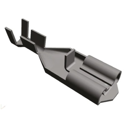 TE Connectivity Positive Lock .250 Mk II Black Uninsulated Female Spade Connector Crimp 6.35 x 0.81 mm 170328-1