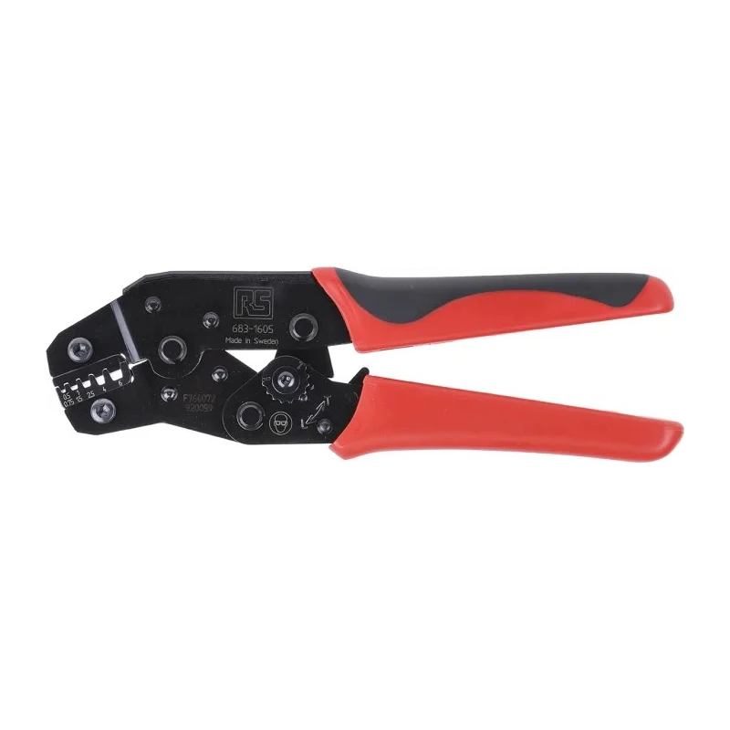 RS PRO Hand Crimp Tool for Wire End Sleeves, 0.5-6 mm², 198mm Length, Ratchet Mechanism 683-1605