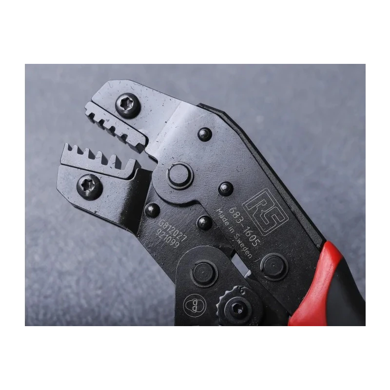 RS PRO Hand Crimp Tool for Wire End Sleeves, 0.5-6 mm², 198mm Length, Ratchet Mechanism 683-1605