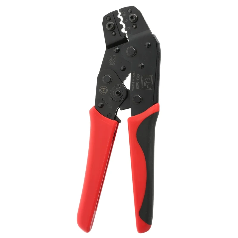 RS PRO Crimp Tool for Ring Cable Lugs Ergonomic Handle 0.35-2.5 mm² AWG 22-14 Length 198mm 683-1608
