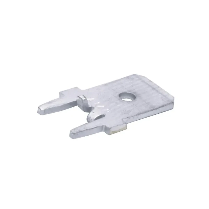 TE Connectivity FASTON .250 Black Uninsulated Male Spade Connector Solder Termination 6.35 x 0.84 mm Tab Size 63849-1