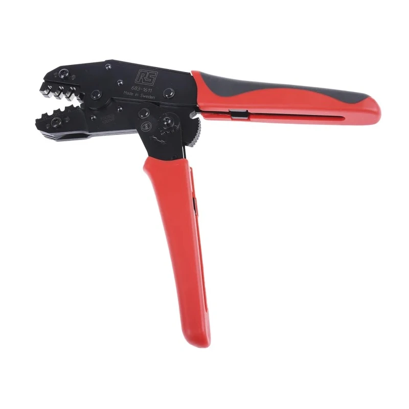 RS PRO Crimp Tool Open Barrel for Crimp Contacts Adjustable Ratchet 225mm Sweden 683-1611
