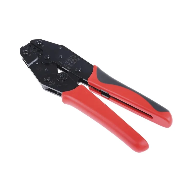 RS PRO Crimp Tool Open Barrel for Crimp Contacts Adjustable Ratchet 225mm Sweden 683-1611