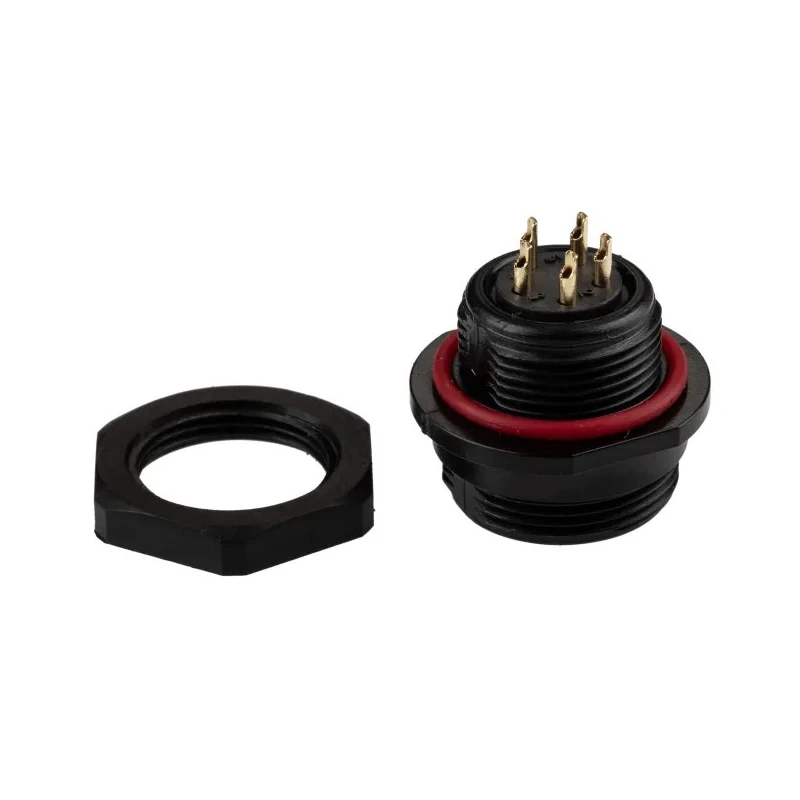 RS PRO Circular Connector 5 Contacts Front Mount Standard Size Socket Male IP68 500V 5A 144-4175