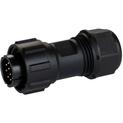 RS PRO Industrial Circular Connector Cable Plug 10 Contacts Male Threaded IP68 400V 5A 144-4192