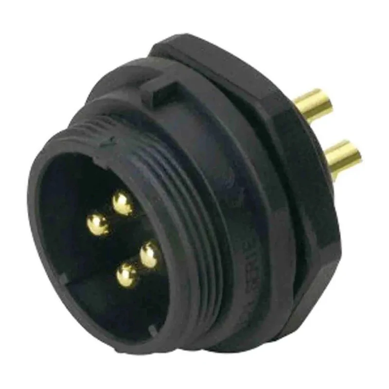 RS PRO Circular Connector 7 Contacts Front Mount Threaded Socket Male IP68 500V 15A 144-4202