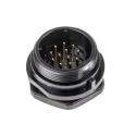 RS PRO Circular Connector 12 Contacts Front Mount Socket Male IP68 Rated 400V 5A Standard Size 21 mm Shell Diameter 144-4204
