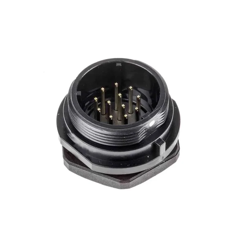 RS PRO Circular Connector 12 Contacts Front Mount Socket Male IP68 Rated 400V 5A Standard Size 21 mm Shell Diameter 144-4204
