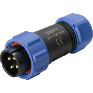 RS PRO Circular Connector Cable Mounting 7 Contacts Threaded IP68 500V 15A Polyamide Brass Gold Plating IP68