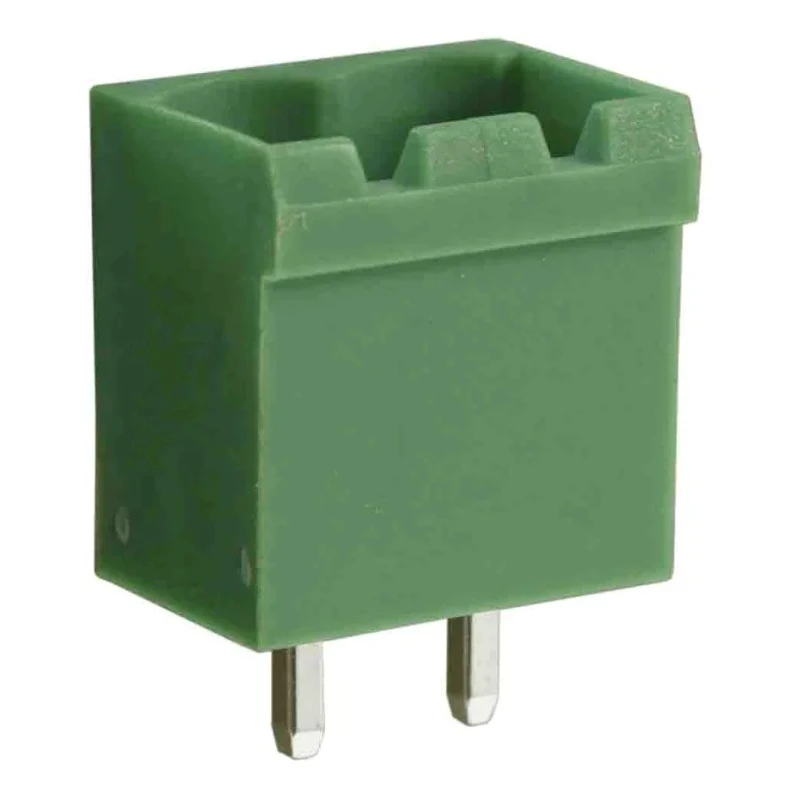 RS PRO Pluggable Terminal Block 2-Contact 5.08 mm Pitch 1 Row Green Polyamide 66 Housing 144-4091