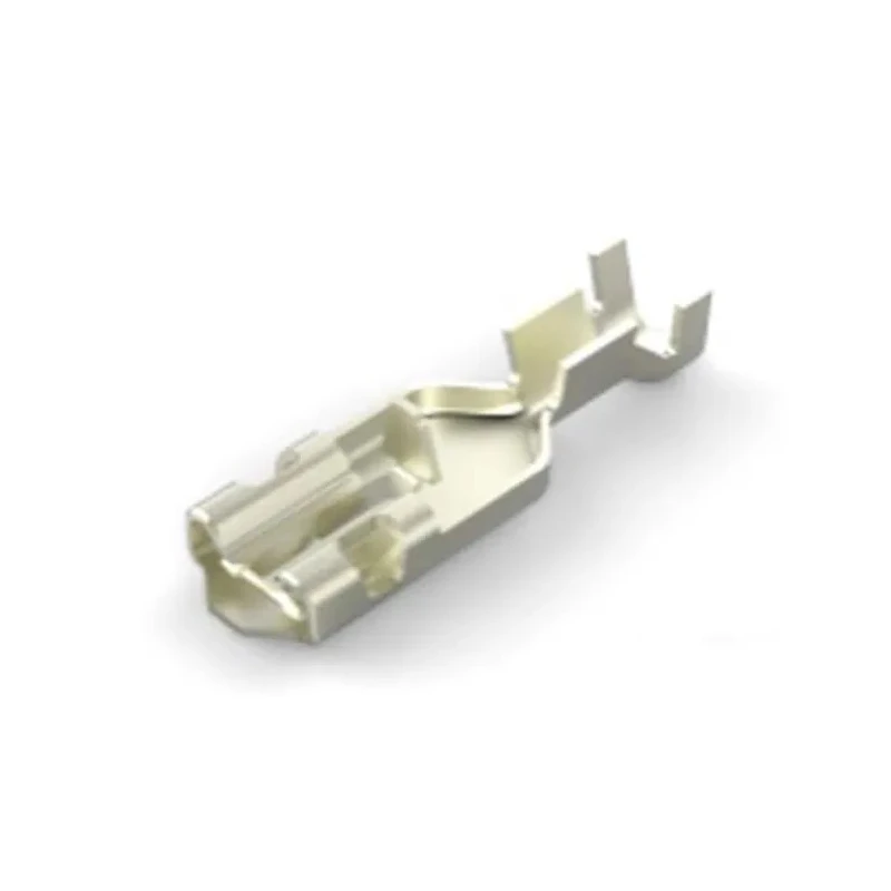 TE Connectivity Positive Lock 0.250 Silver Uninsulated Female Spade Connector, Crimp Termination, 6.43 (W) x 0.84 2238104-1
