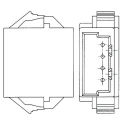 TE Connectivity AMP CT Male Connector Housing, 10 Way, 1 Row, 2 mm Pitch, Nylon Panel Mount 1-292254-0