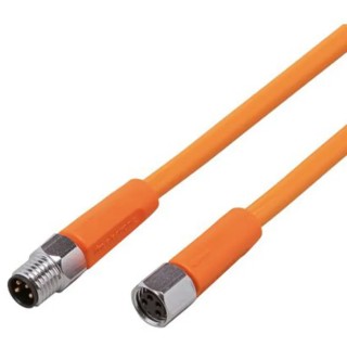 ifm electronic Sensor Actuator Cable Female 4 way M8 to Male 4 way M8, Polyvinyl Chloride Jacket, 1 m EVT180