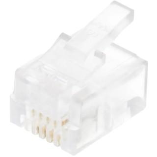 Bel-Stewart RJ14 Cable Male Modular Jack Connector, Cat3 UTP Shield, Straight Orientation, 1 Port 4,6 Way 940-SP-3046