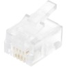 Bel-Stewart RJ14 Cable Male Modular Jack Connector, Cat3 UTP Shield, Straight Orientation, 1 Port 4,6 Way 940-SP-3046