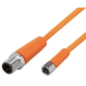 ifm electronic Sensor Actuator Cable Female 4 Way M12 to Male 4 Way M8, 5 m EVT251