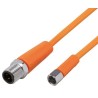 ifm electronic Sensor Actuator Cable Female 4 Way M12 to Male 4 Way M8, 5 m EVT251