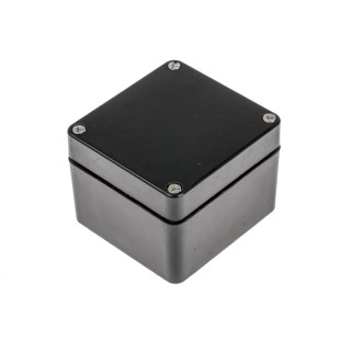 RS PRO Black Fibreglass Reinforced Polyester Junction Box, IP66, ATEX, IECEx, 80 mm x 75 mm x 55 mm 144-4450