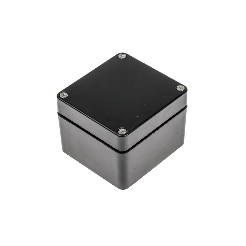 RS PRO Black Fibreglass Reinforced Polyester Junction Box, IP66, ATEX, IECEx, 80 mm x 75 mm x 55 mm 144-4450