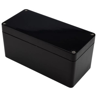 RS PRO Black Fibreglass Reinforced Polyester Junction Box, IP66, ATEX IECEx Certified, 160mm x 75mm x 75mm 144-4454