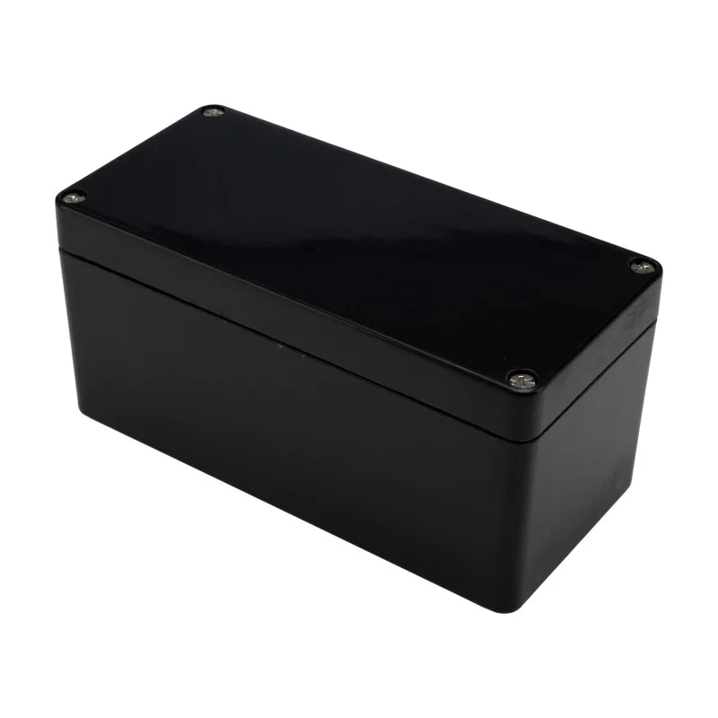 RS PRO Black Fibreglass Reinforced Polyester Junction Box, IP66, ATEX IECEx Certified, 160mm x 75mm x 75mm 144-4454